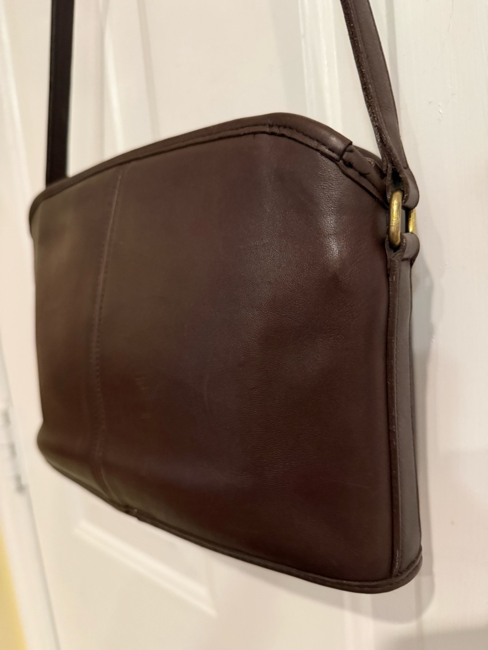 Vintage 1997 Coach Metropolis Zip Bag 9976 – Mahogany Brown Leather Crossbody - Picture 6 of 16